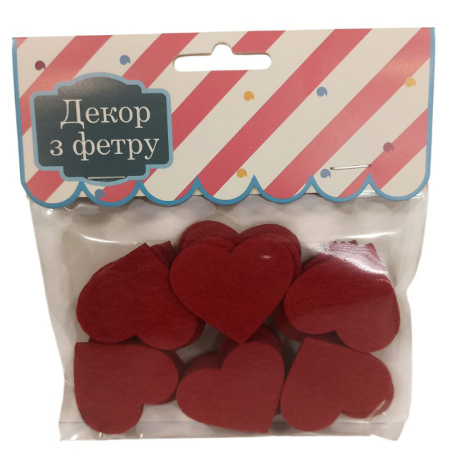 Аксесуари для свят - Набір для декорування Apli Krapli Серця червоні (2251591479012)