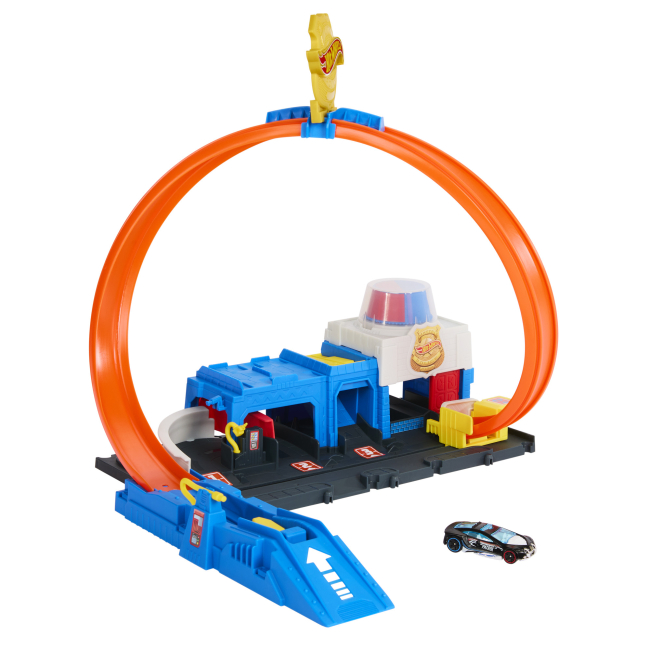 Автотреки - Ігровий набір Hot Wheels City Суперполіцейський відділок (JBM71)