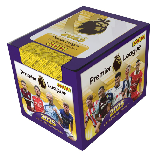 Наборы для творчества - Набор наклеек Panini Premier League 2025 50 пакетиков (8051708020557)