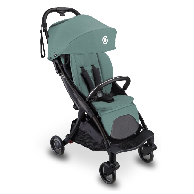 Коляски - Прогулочная коляска Globber Stroll lite бирюзово-серая (925-105)