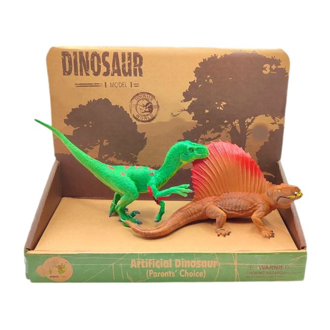 Фигурки животных - Набор фигурок Bibi Toys Динозавры зеленый и коричневый (762176BT/2)