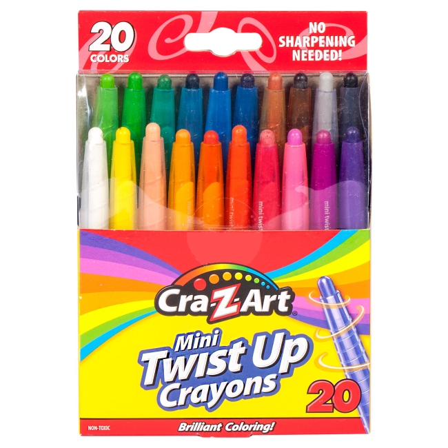 Канцтовари - Олівці кольорові Cra-Z-Art Mini Twist Up 20 кольорів (10253CRA)