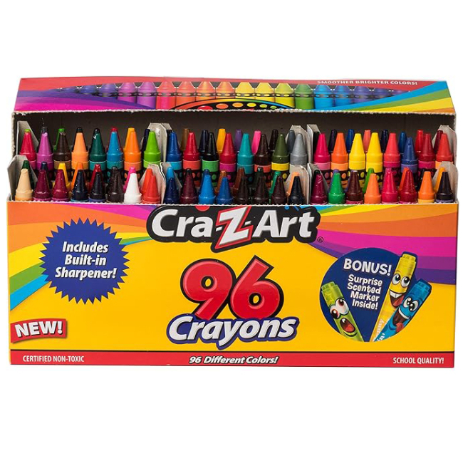 Канцтовары - Мел восковой Cra-Z-Art с точилкой 96 шт (10246CRA)
