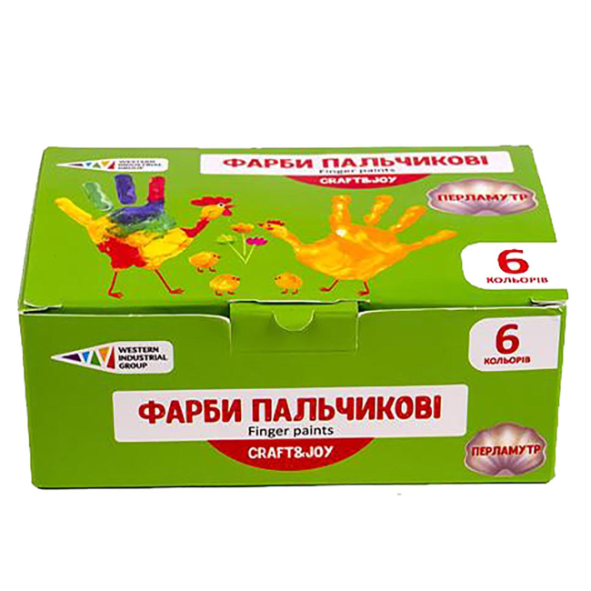 Канцтовари - Набір пальчикових фарб Гамма Craft and Joy 6 шт (322074/Cr)