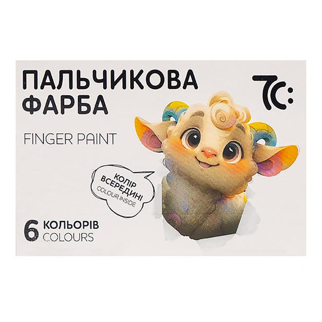 Канцтовари - Набір пальчикових фарб Гамма 7С: 6 шт (7C40601)