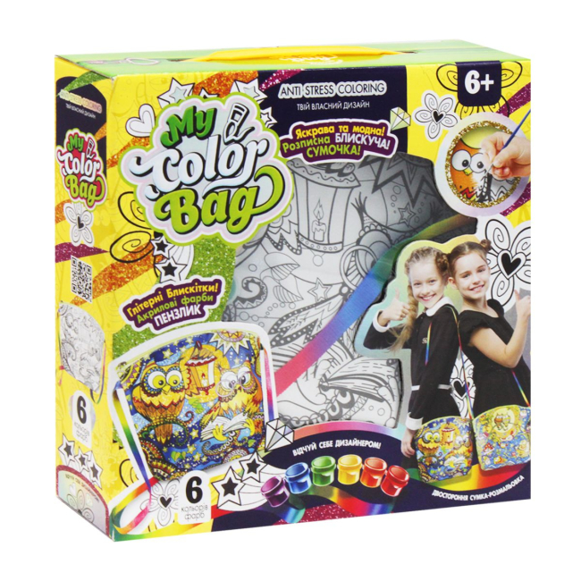 Набори для творчості - Набір для розфарбовування Danko toys My color bag Сови 1 (mCOB-01-03U)