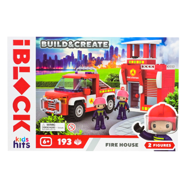 Конструкторы с уникальными деталями - Конструктор IBLOCK Junior Kids hits Build & create Fire house (KH43/002/1)