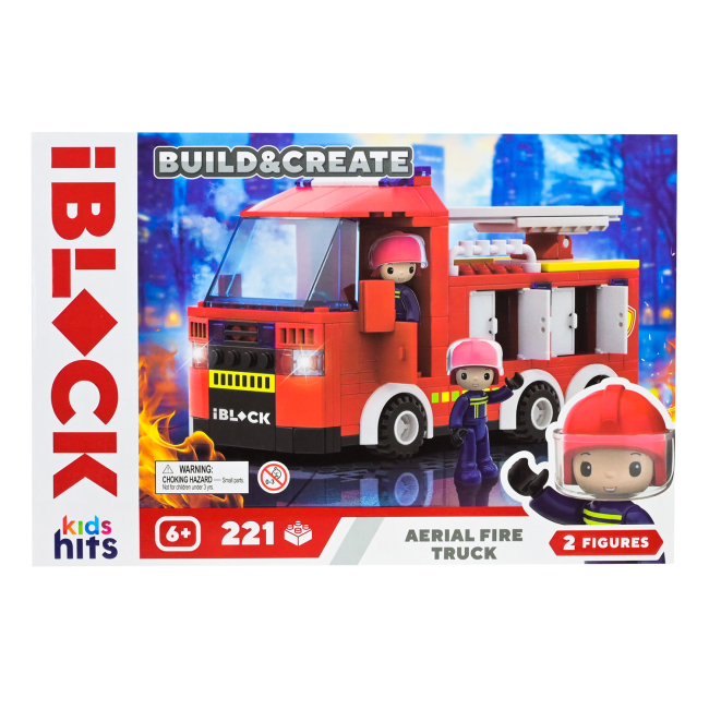 Конструктори з унікальними деталями - Конструктор IBLOCK Junior Kids hits Build & create Aerial fire truck (KH43/002/3)