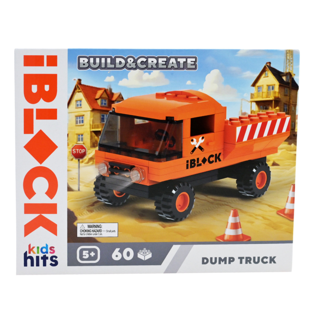 Конструкторы с уникальными деталями - Конструктор IBLOCK Junior Kids hits Build & create Самосвал (KH53/001/1/2/3/4/3)