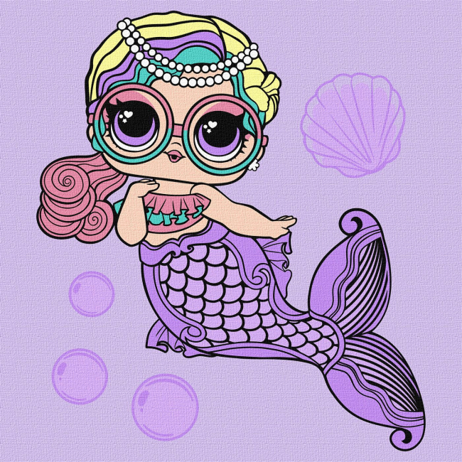 Товары для рисования - Картина по номерам Ідейка Lol Surprise Mermaids Miss Sea 40х40 см (KHO6263)