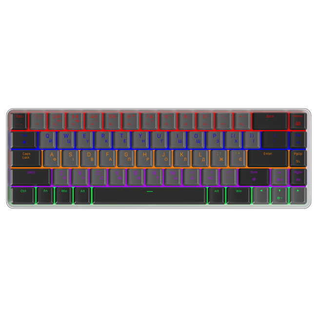 Игровая периферия - Клавиатура GamePro Red switch low profile wireless Dark gray (MK122R)