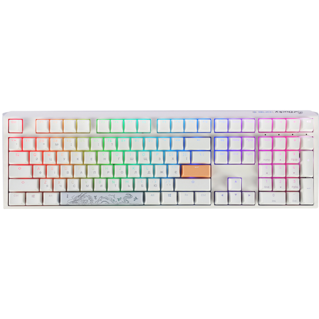 Ігрова периферія - Клавіатура Ducky One 3 Cherry MX Brown RGB White UA механічна (DKON2108ST-BUAPXPWWWSC1)