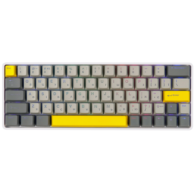 Игровая периферия - Клавиатура Epomaker EP64 60% Mulan Switch Hot-Swap RGB White UA (EP64-W-M)