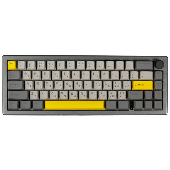 Ігрова периферія - Клавіатура Epomaker 65% Flamingo Switch Hot-Swap RGB Black UA (EK68-B-F)