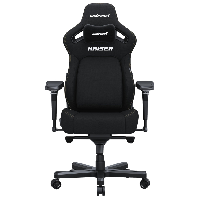 Меблі для геймерів - Крісло Anda seat Kaiser 4 Size L Black ​Linen fabric (AD12YDDC-L-20-B-CF)