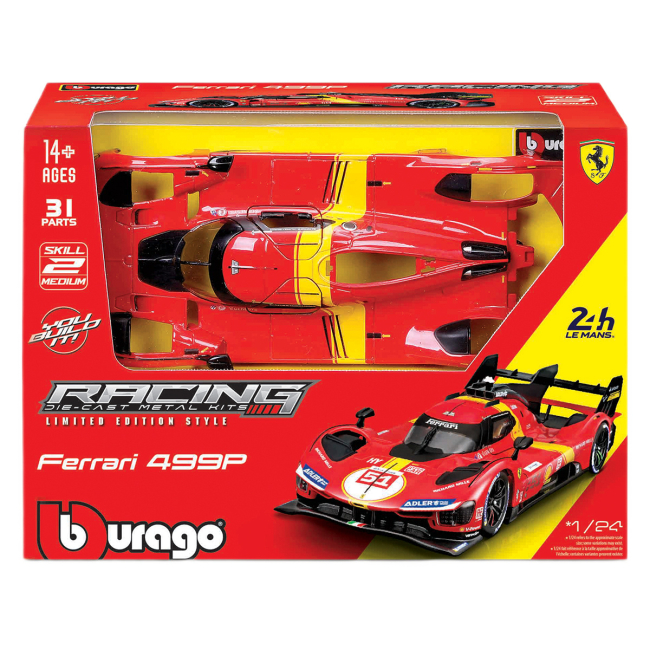 Конструктори з унікальними деталями - Конструктор Bburago Ferrari 499P LMH 31 деталь (18-26587)