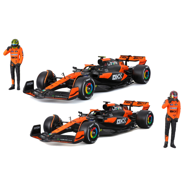 Автомодели - Автомодель Bburago Racing McLaren MCL38 с фигуркой в ​​ассортименте (18-28040)