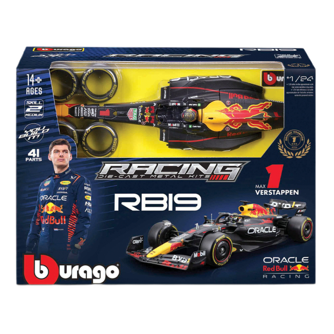 Конструктори з унікальними деталями - Конструктор Bburago Oracle Red Bull Racing RB19 41 деталь (18-28507)