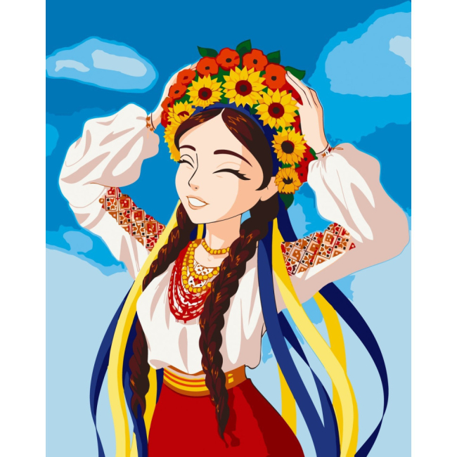 Товари для малювання - Картина за номерами Art Craft Юна українка 40х50 см (10056-AC)