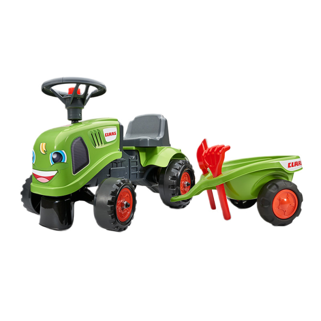 Толокари - Толокар Трактор Falk 212C Baby Claas green з причепом (3016200021230)