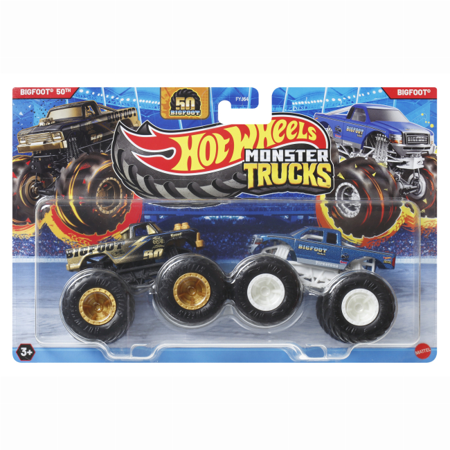 Автомодели - Набор автомоделей Hot Wheels Monster trucks Bigfoot 50th vs Bigfoot (FYJ64/JCC69)