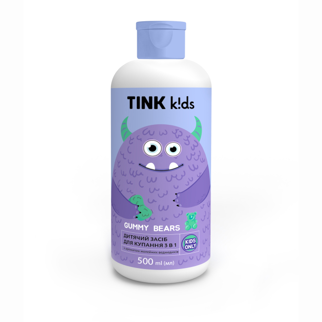 Косметика - Средство для купания Tink kids Gummy Bears 3 в 1 500 мл (4823109410893)