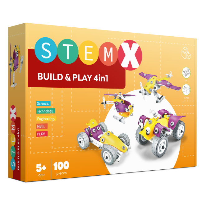Конструкторы с уникальными деталями - Конструктор StemX Build and play 4 в 1 (73308)
