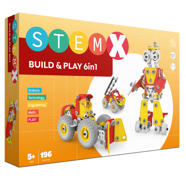 Конструкторы с уникальными деталями - Конструктор StemX Build and play 6 в 1 (73285)