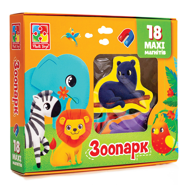 Розвивальні іграшки - Набір магнітів Vladi Toys Зоо (VT3106-25)