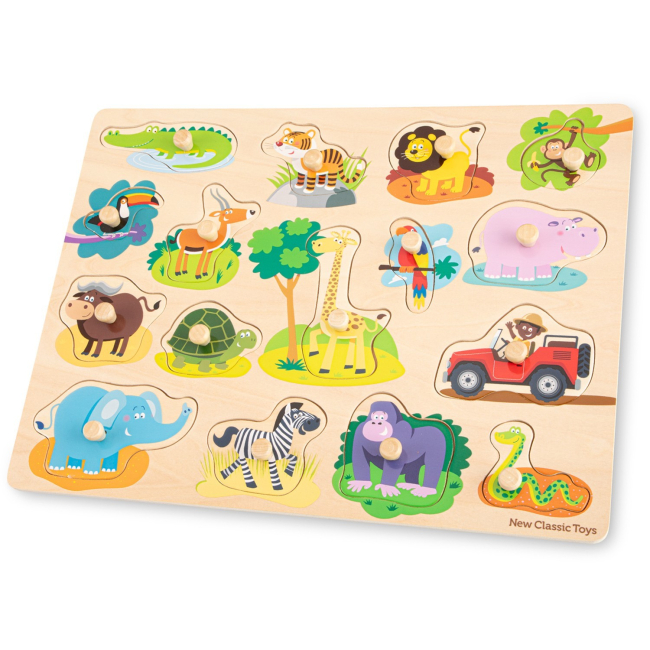 Развивающие игрушки - Пазл-сортер New classic toys Сафари (10441)