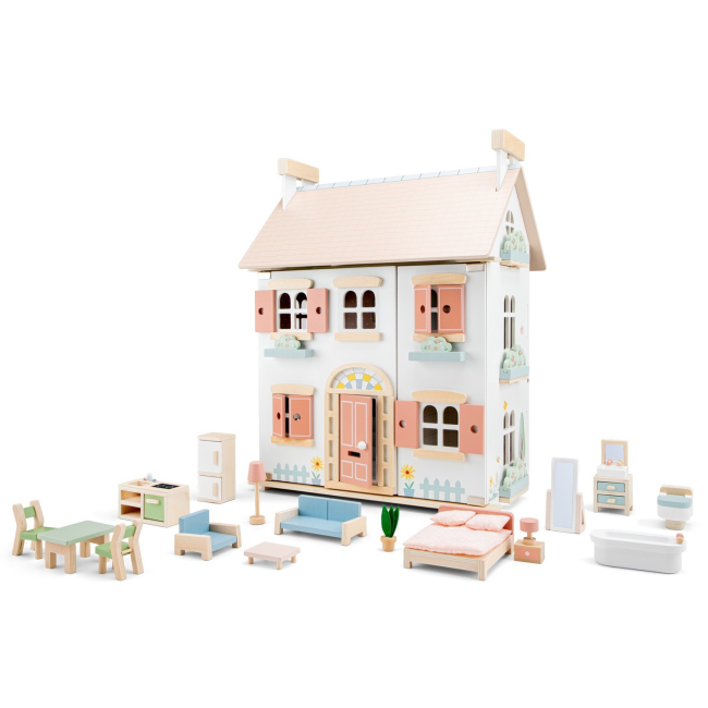 Меблі та будиночки - Ігровий набір New classic toys Ляльковий будиночок з меблями (10730)