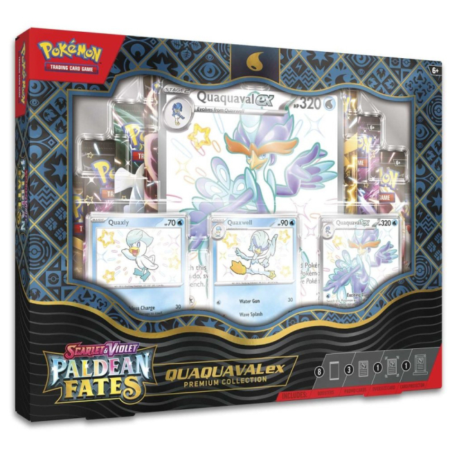 Настольные игры - Настольная игра Pokemon SV4.5 Paldean Fates Premium Collection Quaquavalex (290-85961/3)