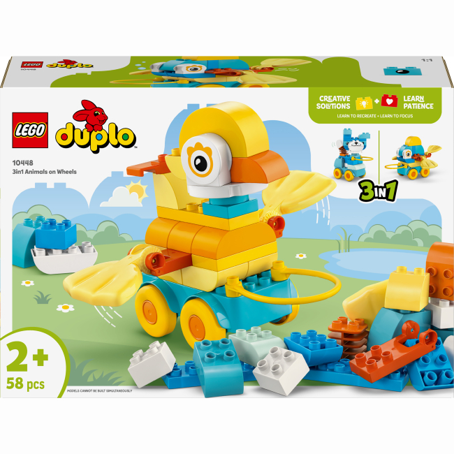 Конструкторы LEGO - Конструктор LEGO DUPLO Животные на колесах 3 в 1 (10448)