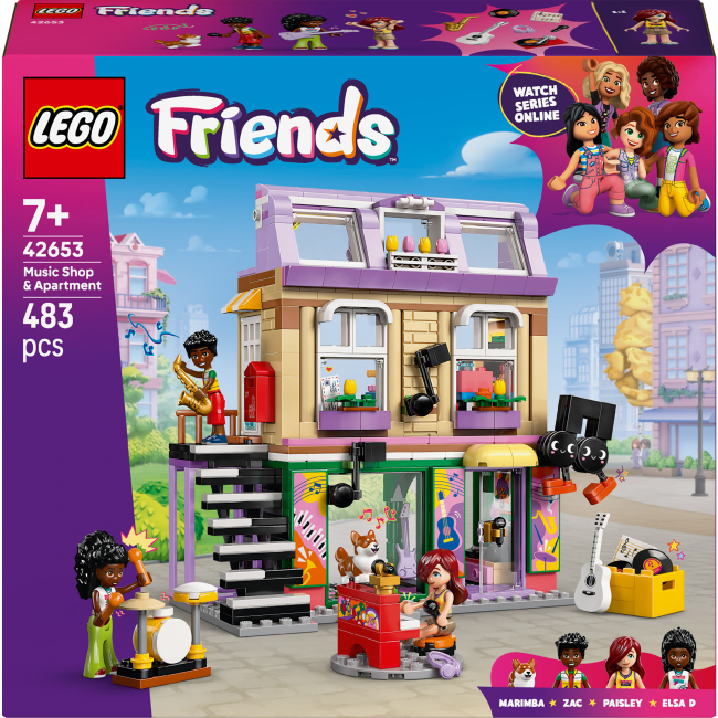 Конструкторы LEGO - Конструктор LEGO Friends Музыкальный магазин и квартира (42653)
