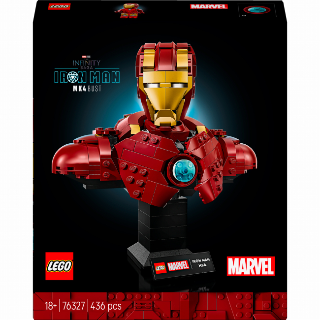 Конструктори LEGO - Конструктор LEGO Marvel Бюст Залізної Людини MK4 (76327)