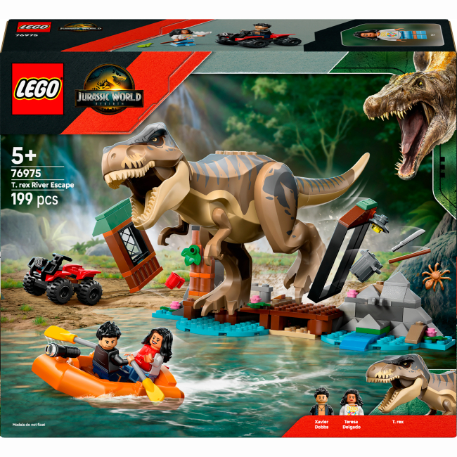 Конструкторы LEGO - Конструктор LEGO Jurassic World Побег по реке от тиранозавра (76975)