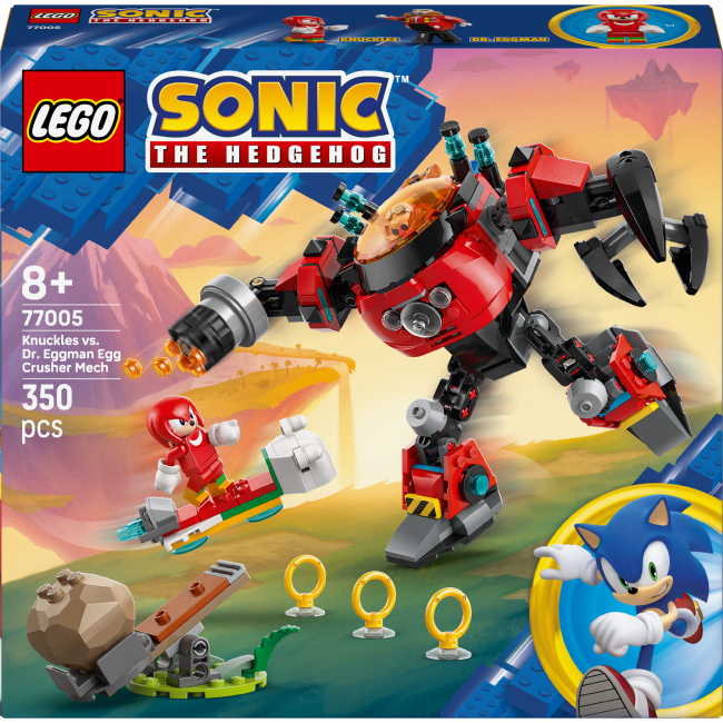 Конструкторы LEGO - Конструктор LEGO Sonic the Hedgehog Knuckles против Dr. Eggman Egg Crusher Mech (77005)