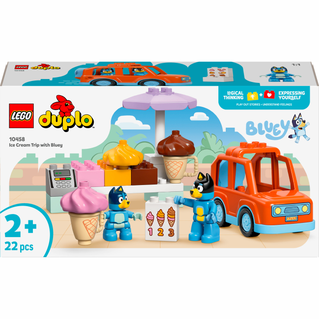 Конструктори LEGO - Конструктор LEGO DUPLO Bluey Подорож із морозивом із Блуї (10458)