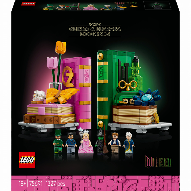 Конструктори LEGO - Конструктор LEGO Wicked Підставки для книг «Ґлінда та Ельфаба» (75691)