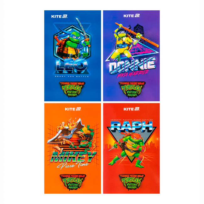 Канцтовари - Блокнот Kite Ninja Turtles A6 в асортименті (NT25-195)