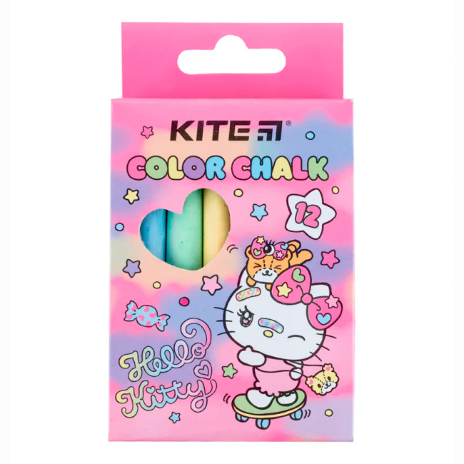 Канцтовары - Мел цветной Kite Hello Kitty 12 шт (HK24-075)