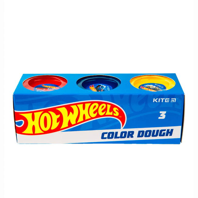 Набори для ліплення - Тісто для ліплення Kite Hot Wheels 3 кольори (HW23-151)