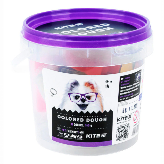 Набори для ліплення - Тісто для ліплення Kite Dogs 8 кольорів (K22-137)