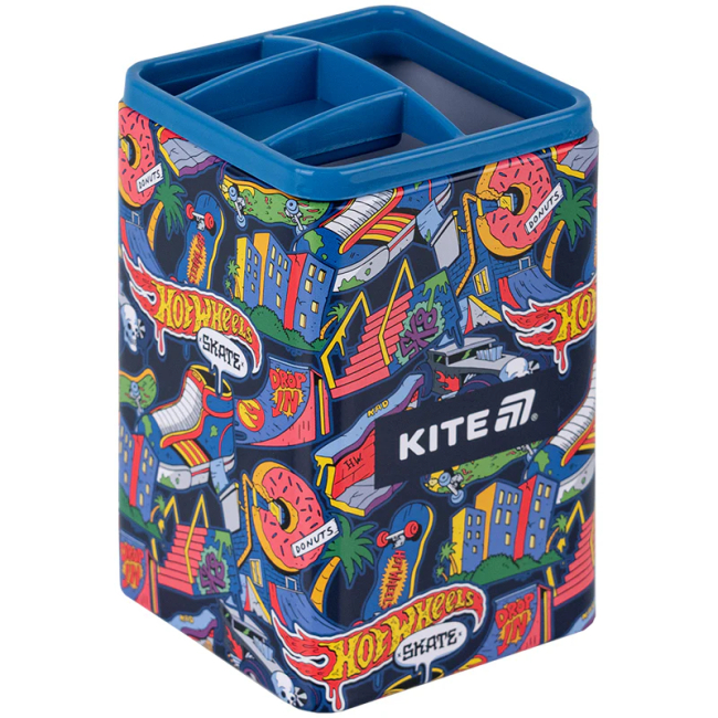 Канцтовары - Стакан-подставка Kite Hot Wheels квадратный (HW25-105)