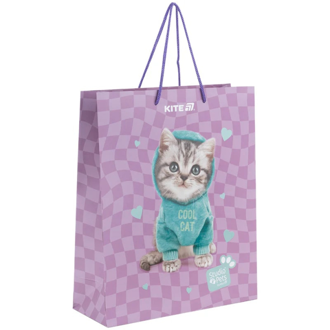 Подарункова упаковка - Подарунковий пакет Kite Studio pets (SP25-266)