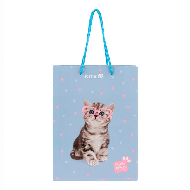Подарункова упаковка - Пакет паперовий подарунковий Kite Studio Pets 18х24 см (SP25-265)