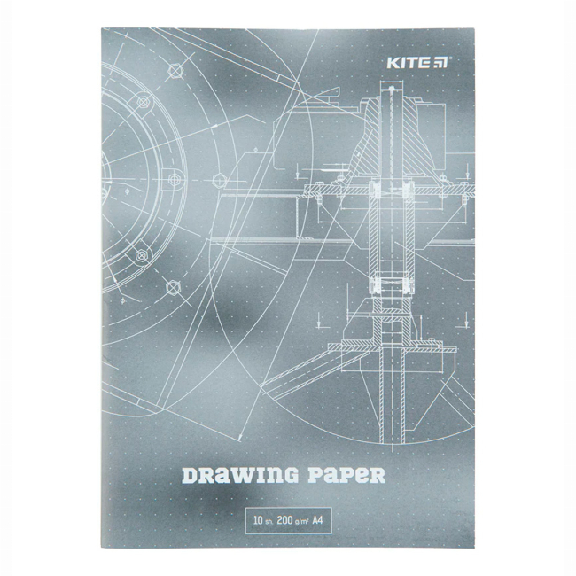 Канцтовари - Папір для креслення Kite 10 аркушів А4 (K23-269)