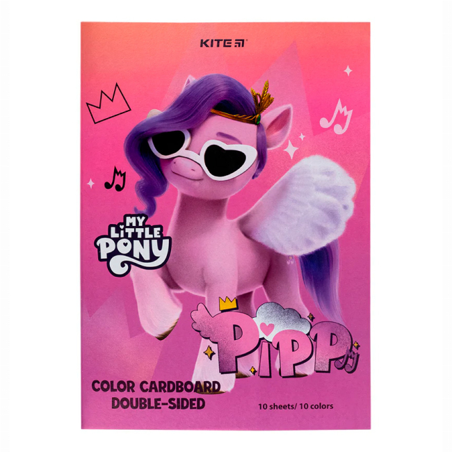 Канцтовари - Картон кольоровий Kite My Little Pony 10 аркушів А4 (LP24-255)