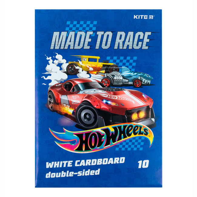 Канцтовари - Картон білий Kite Hot Wheels 10 аркушів A4 (HW24-254)