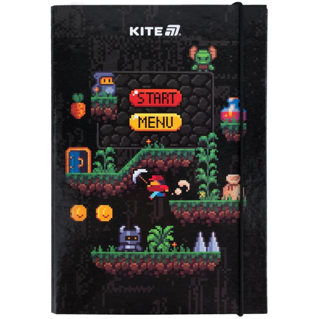 Канцтовари - Папка для зошитів Kite Pixel game (K25-210-2 )
